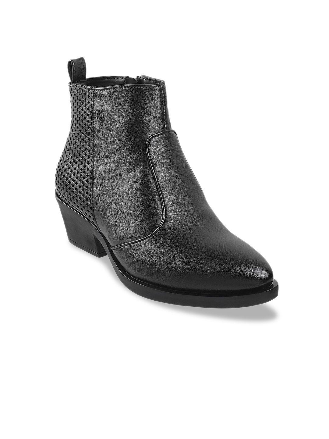 metro-women-black-suede-block-heeled-boots