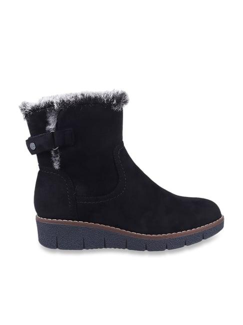 metro women's black snow boots