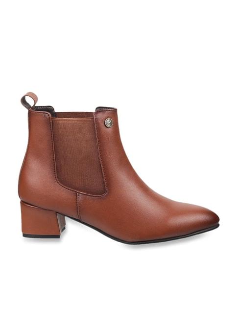 metro women's brown chelsea boots
