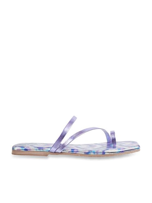 metro women's purple toe ring sandals