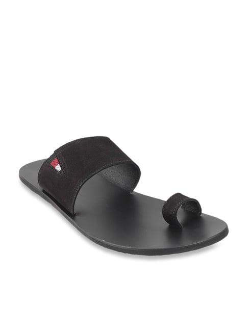 metro black toe ring sandals