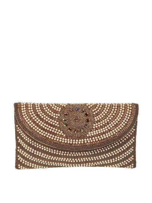 metro brown synthetic clutch