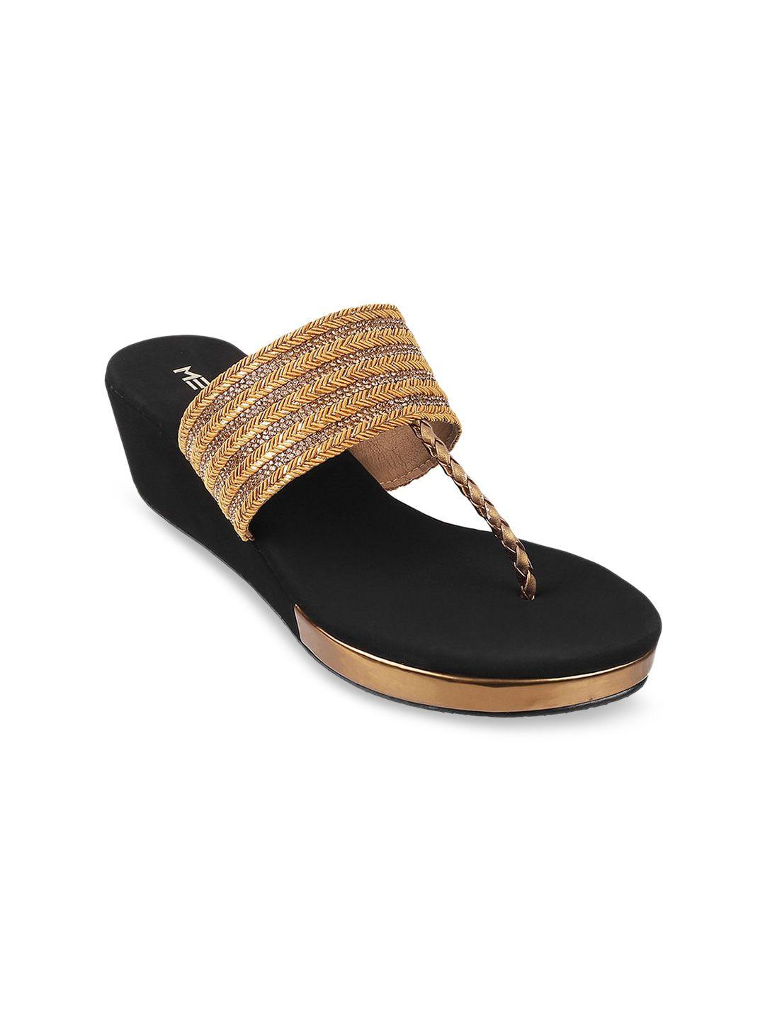 metro gold-toned wedge sandals