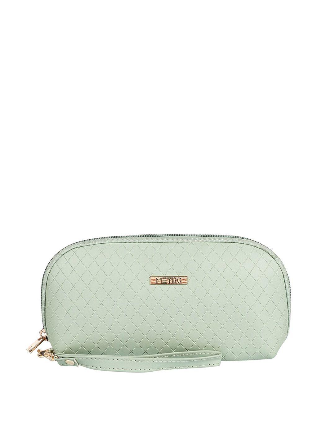 metro green quilted purse clutch