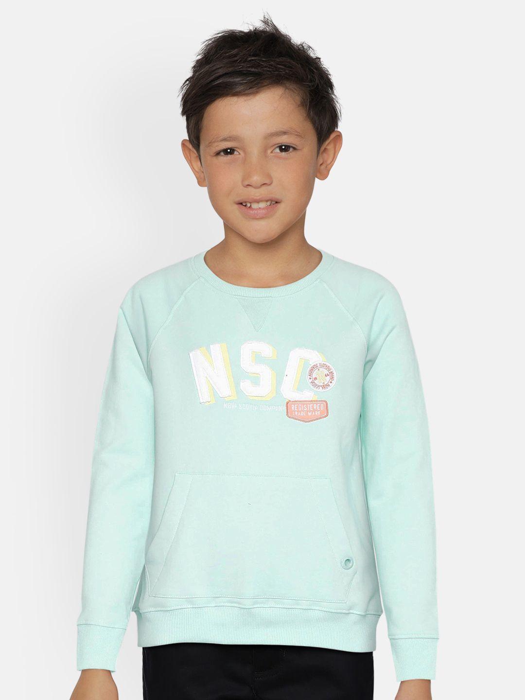 metro kids company boys blue printed sweatshirt