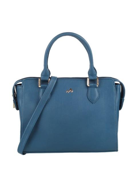 metro light blue medium satchel handbag