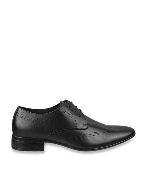 metro men's black brogue shoes