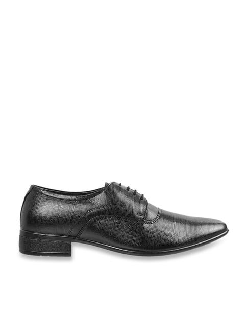 metro men's black derby shoes