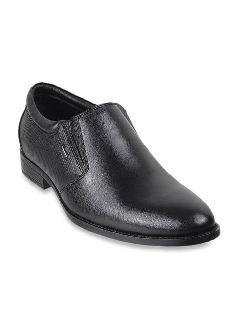 metro men's black formal slip-ons