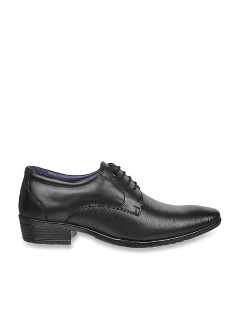 metro men's black shoe lace-up