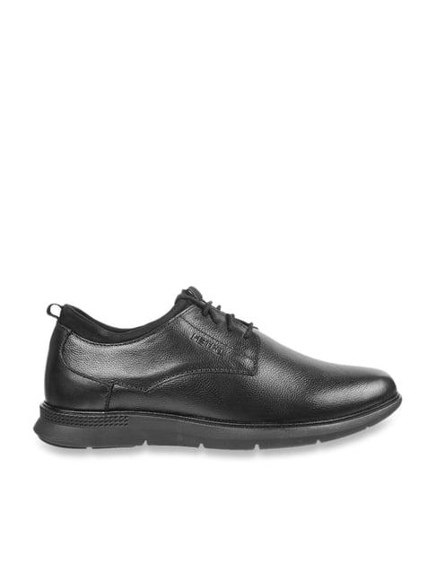 metro men's black shoe lace-up