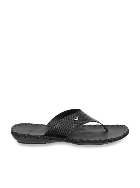 metro men's black thong sandals