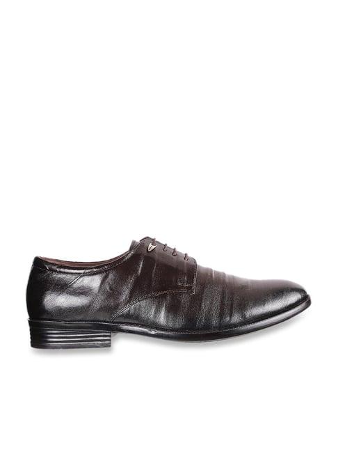 metro men's brown shoe lace-up