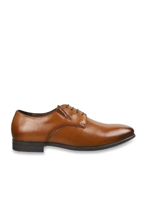 metro men's brown shoe lace-up