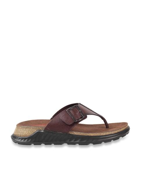 metro men's brown thong sandals