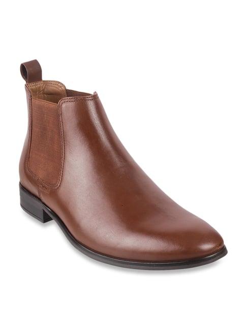 metro men's tan chelsea boots