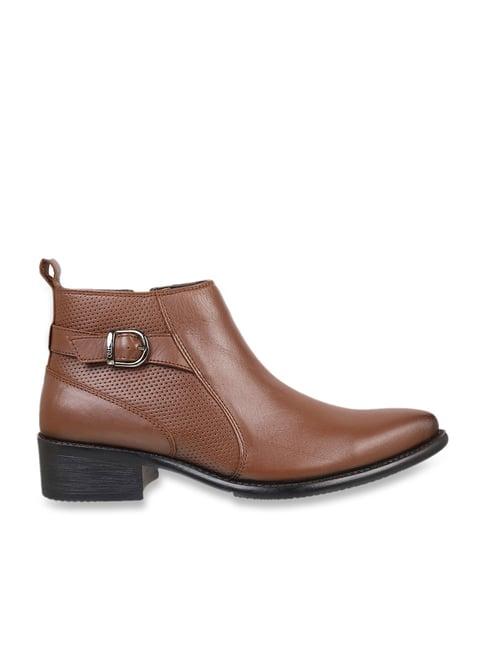 metro men's tan formal boots