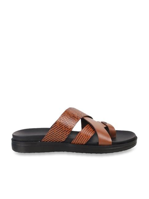 metro men's tan toe ring sandals