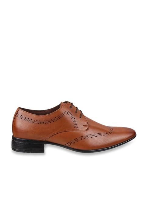 metro men's windsor tan brogue shoes