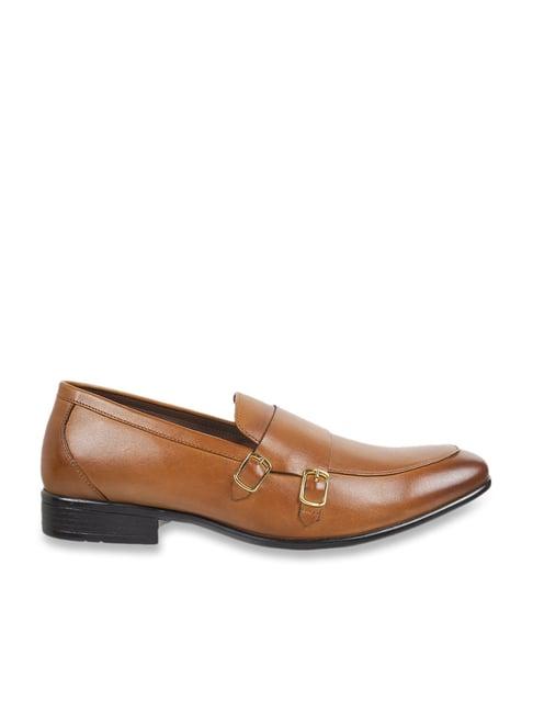 metro men's windsor tan monk shoes