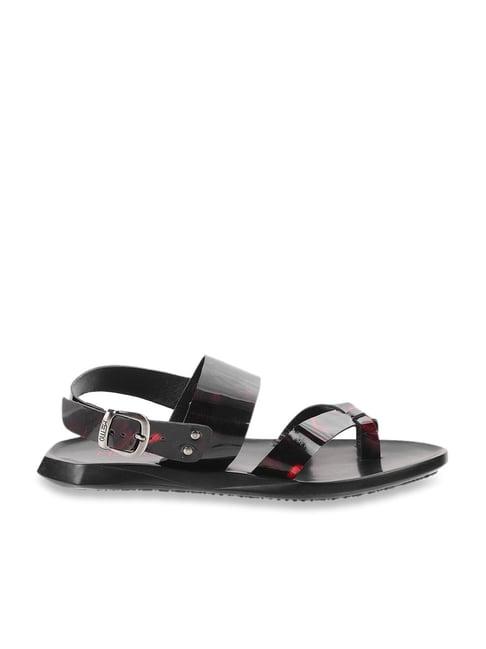 metro men's wine cross strap sandals