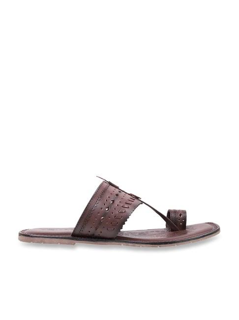 metro men's wine toe ring sandals