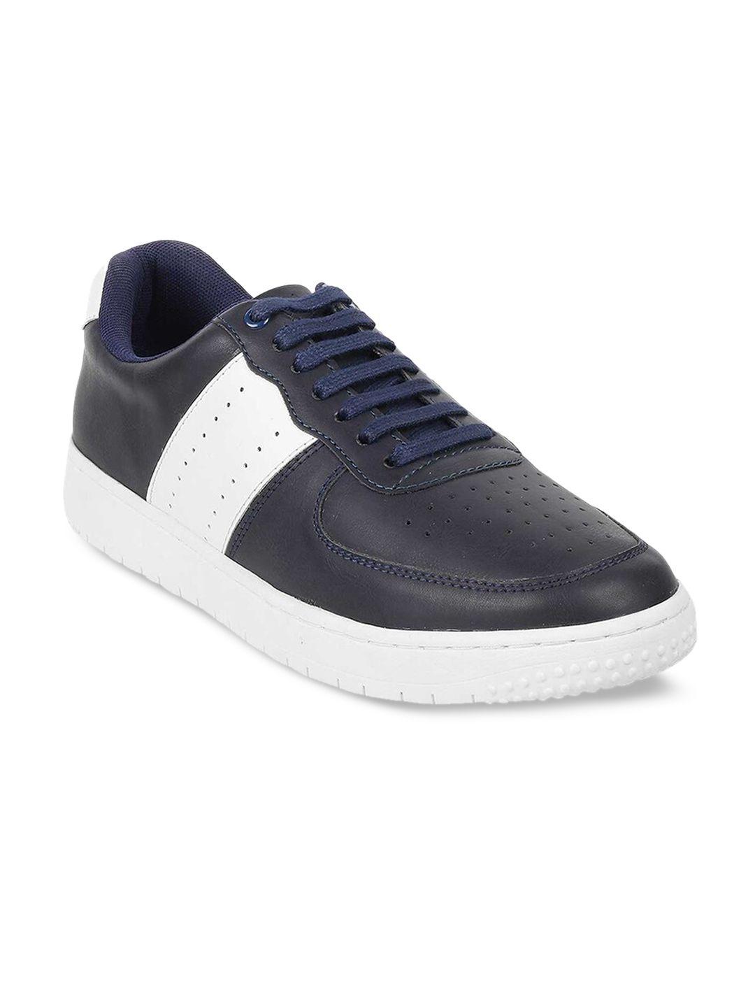 metro men blue perforations sneakers