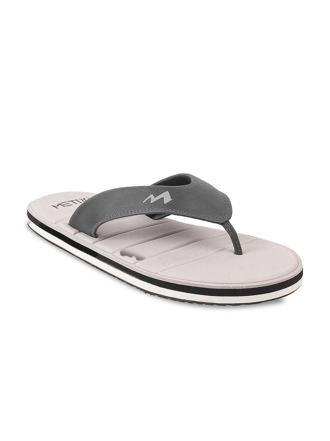 metro men grey thong flip-flops