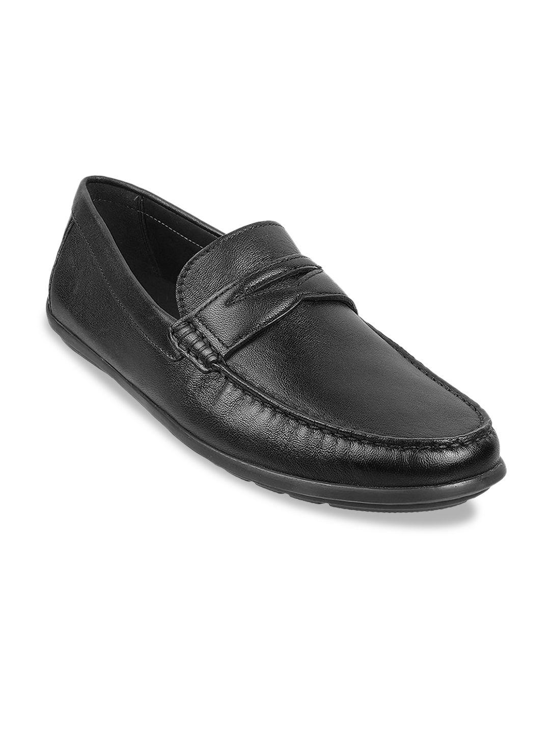 metro men leather loafers