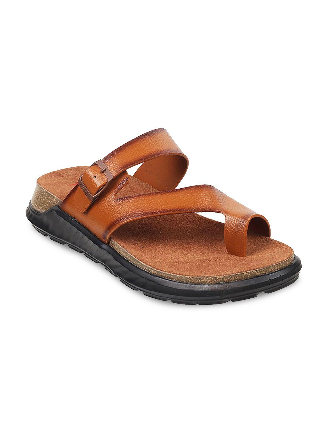 metro men open one comfort sandals with buckle