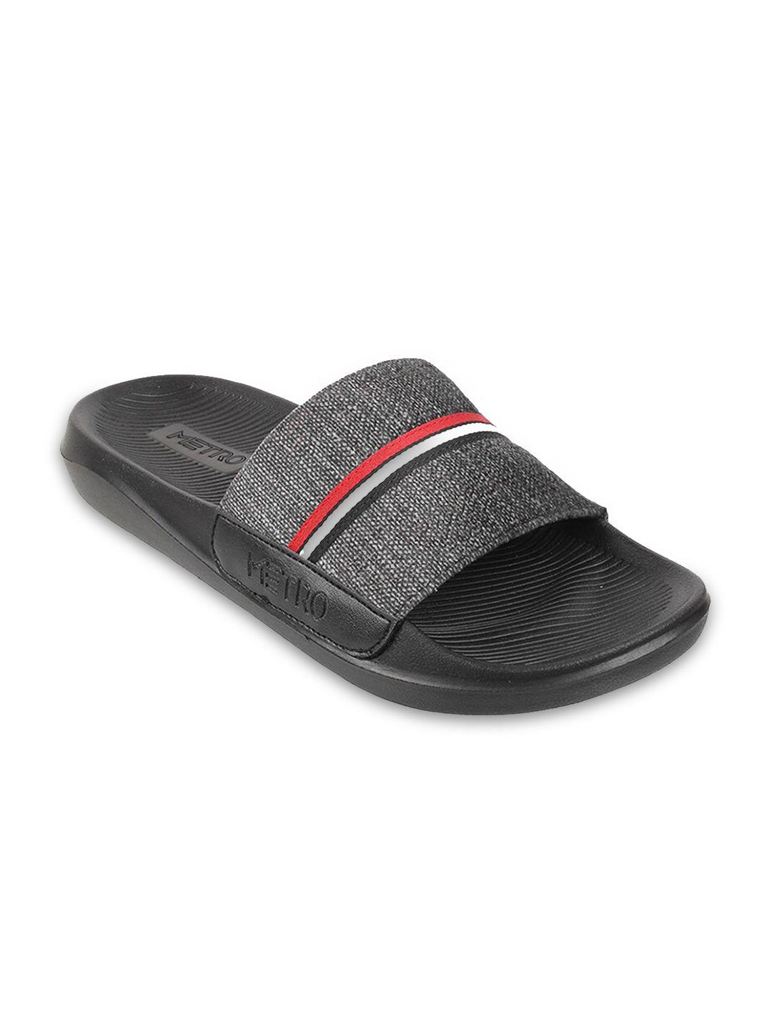 metro men striped sliders