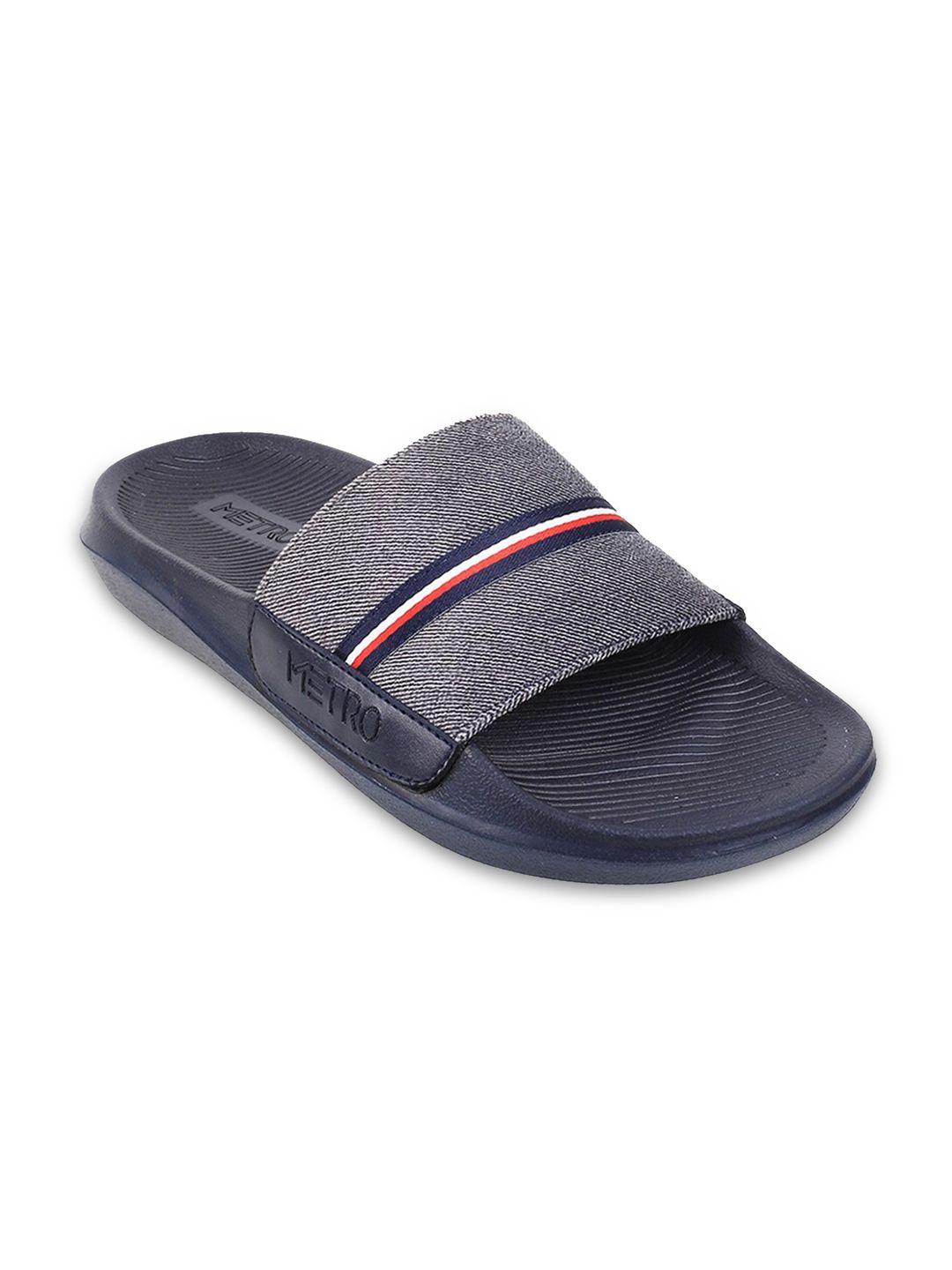 metro men striped sliders