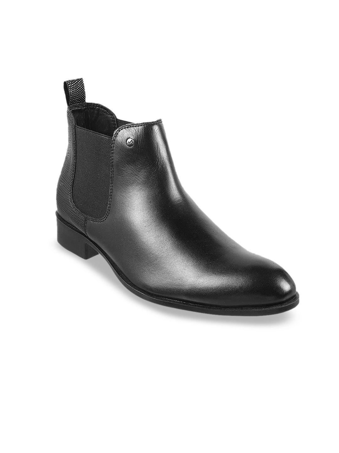 metro men textured leather chelsea boots