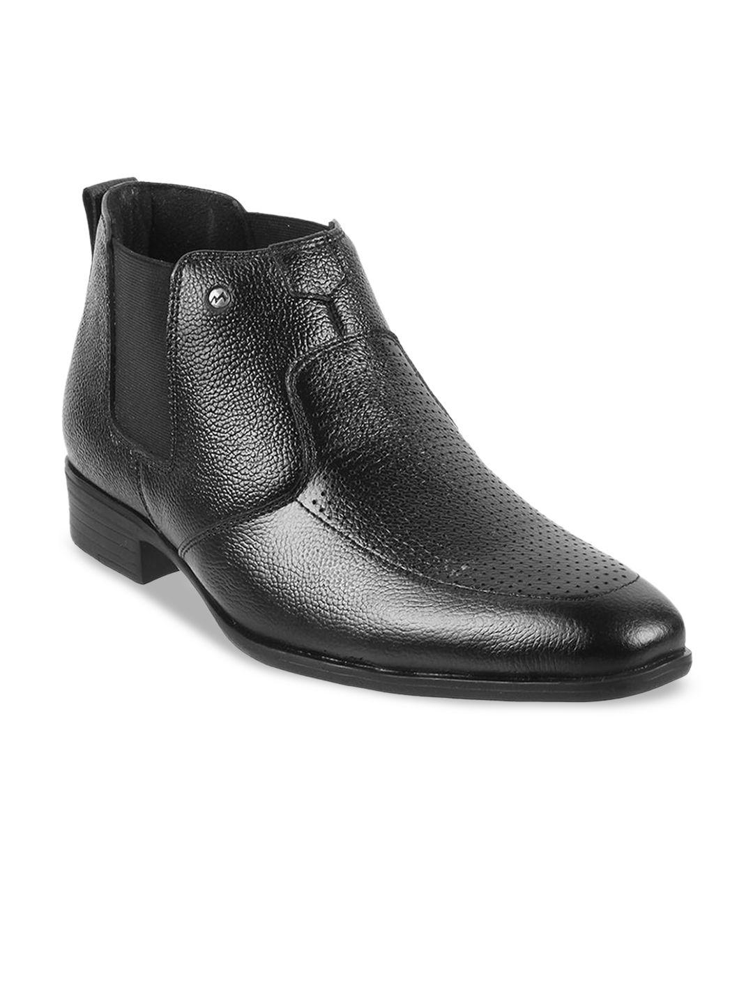 metro men textured leather formal chelsea boots