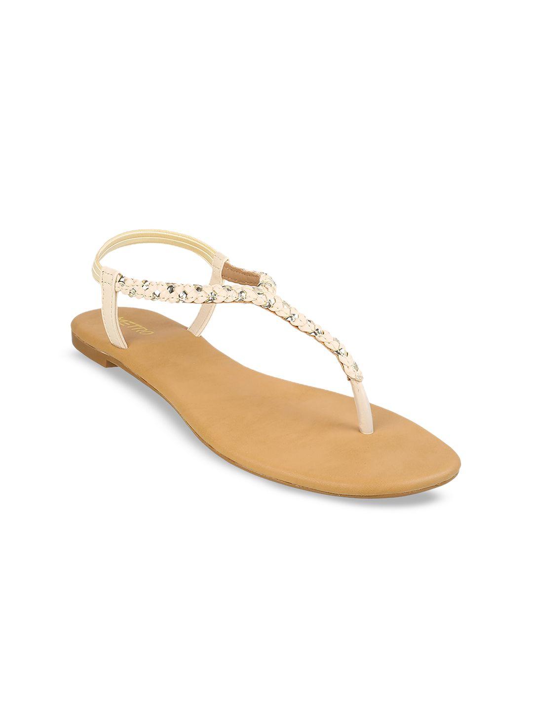 metro open toe t-strap flats