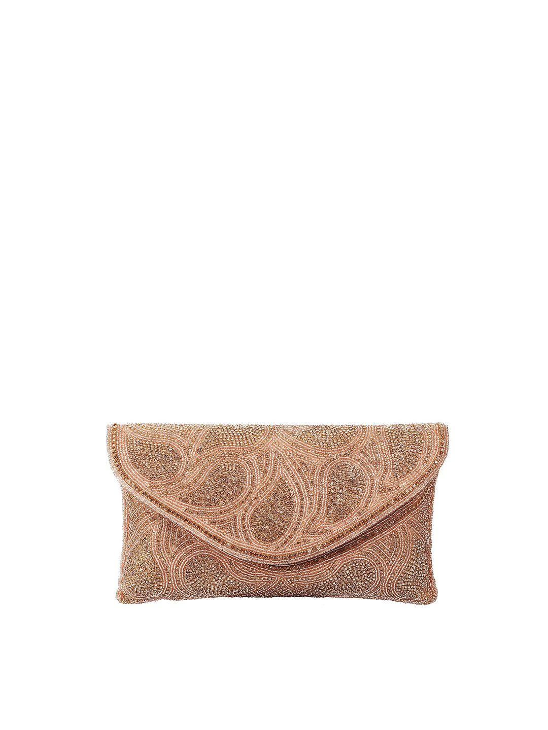 metro pink embellished envelope clutch