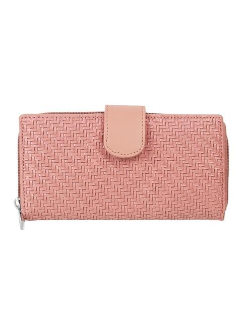 metro pink small bi-fold wallet for women
