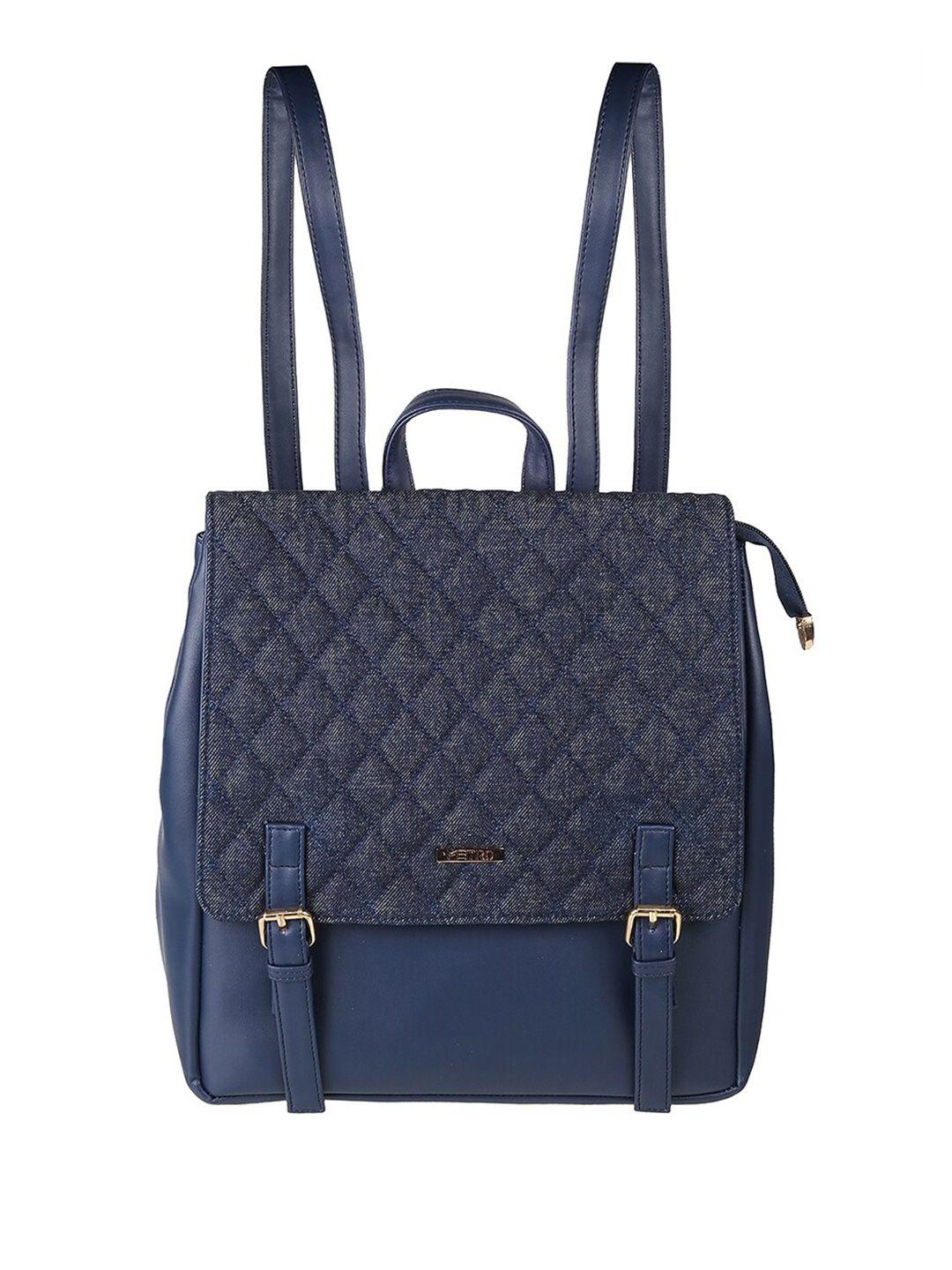 metro structured shoulder bag with quilted
