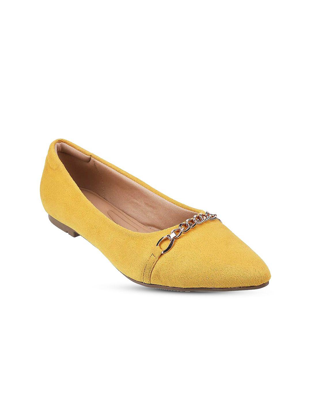 metro textured pointed toe ballerinas flats