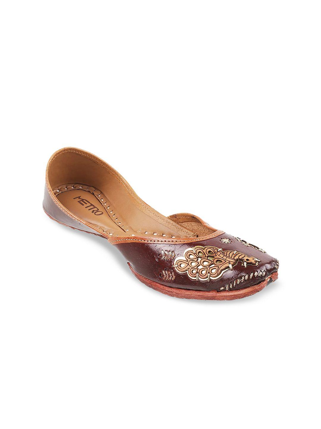 metro textured square toe leather mojaris