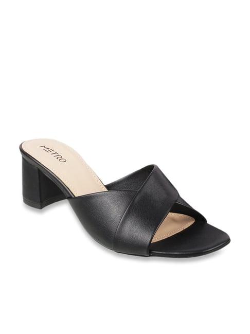 metro women's black casual sandals