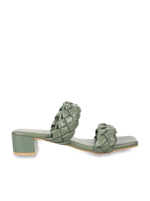 metro women's green casual sandals