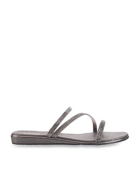 metro women's gun metal casual sandals