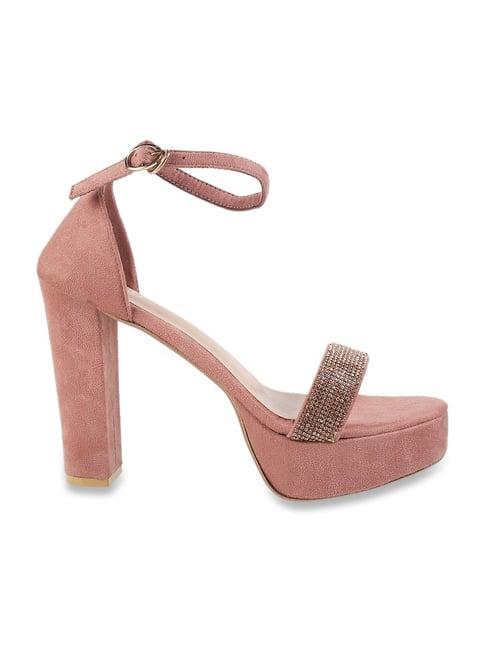 metro women's pink ankle strap sandals