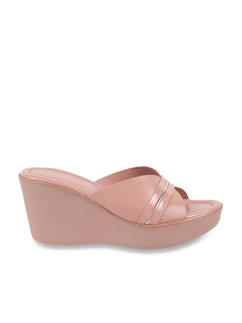 metro women's pink casual wedges