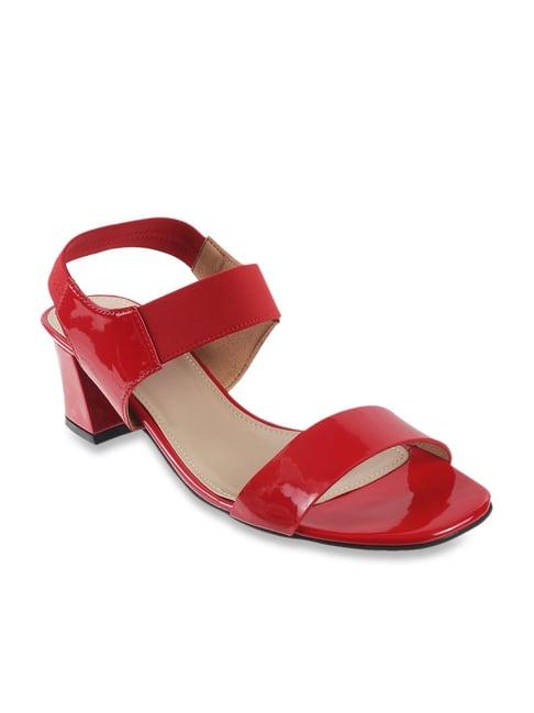 metro women's red sling back sandals