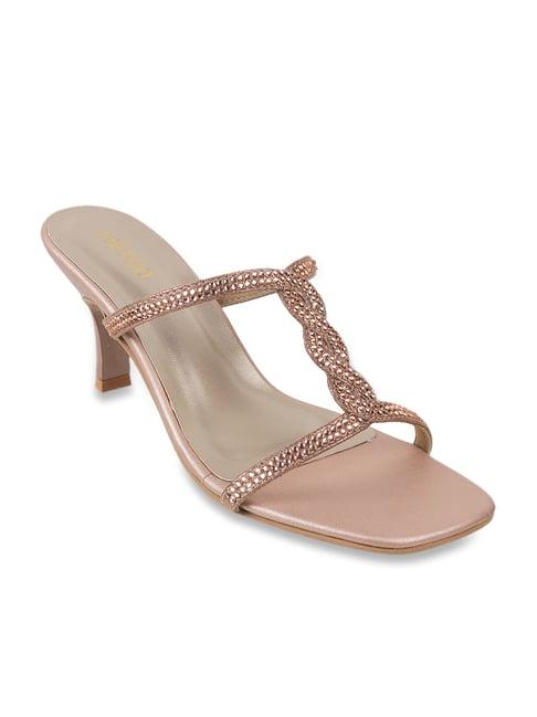 metro women's rose gold casual stilettos