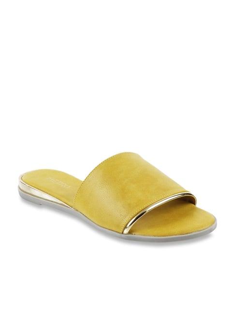 metro women's yellow casual sandals