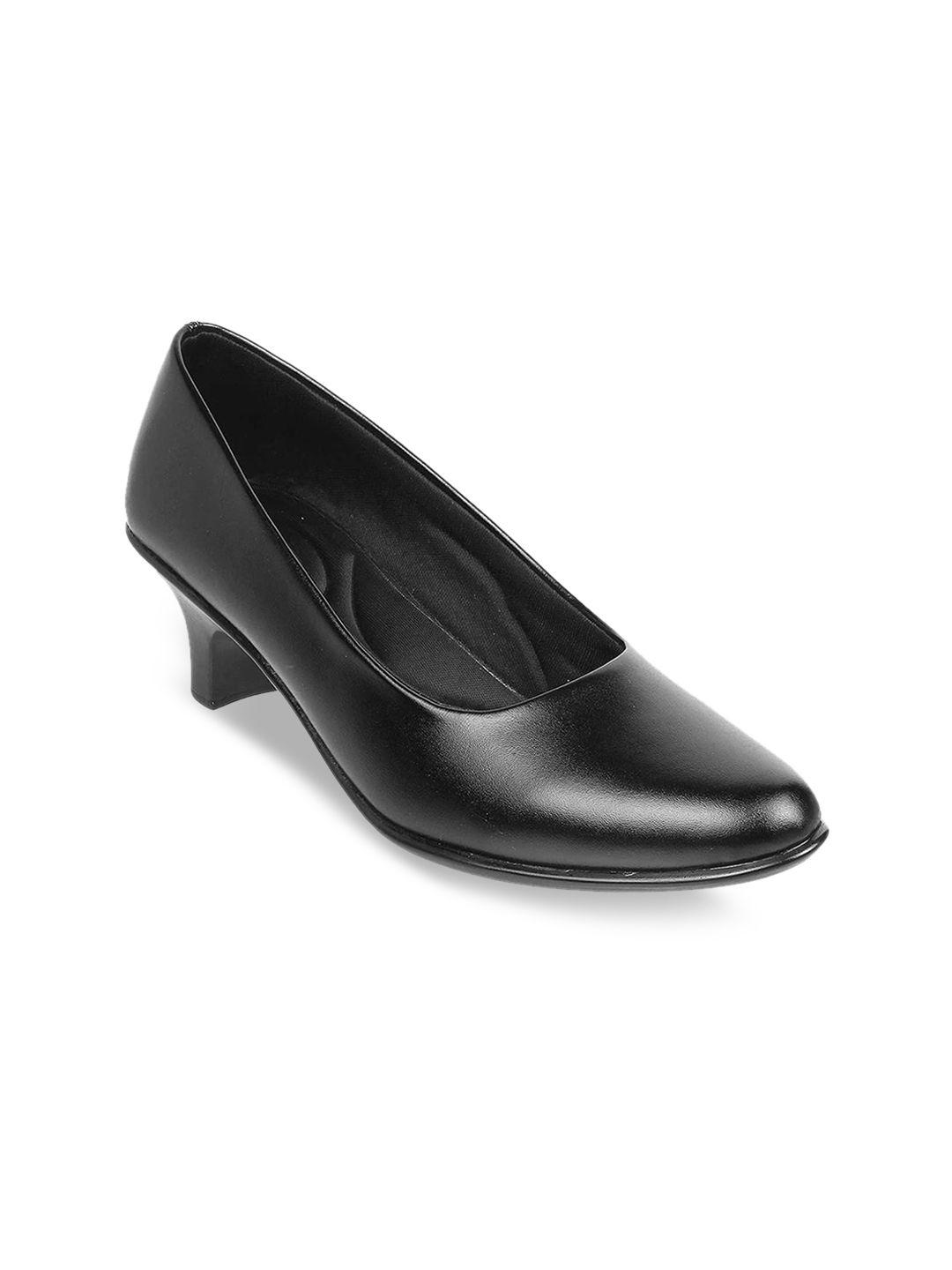 metro women black kitten pumps