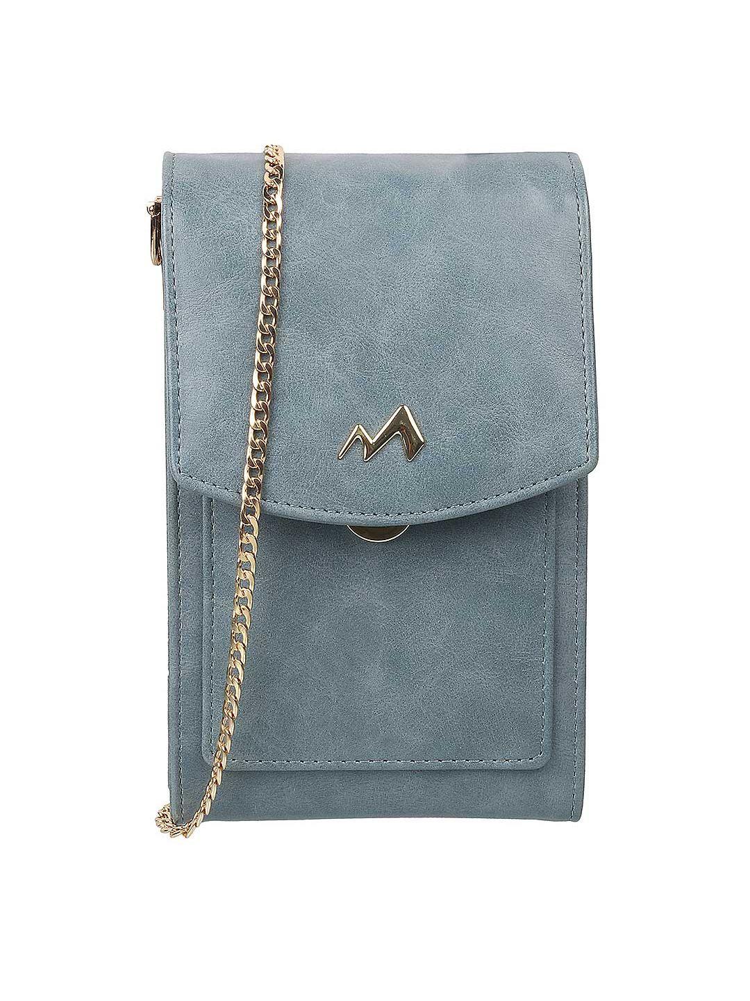 metro women blue solid envelope clutch